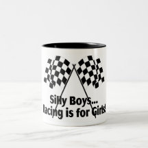 Girls Racing Mugs
