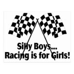 Girls Racing Post Cards