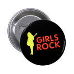 Girls Rock Pinback Button