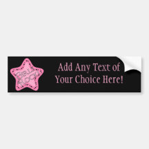 Girls Rock Pink Star Bumper Stickers
