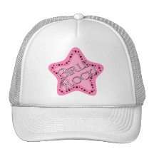 Girls Rock Pink Star Trucker Hat