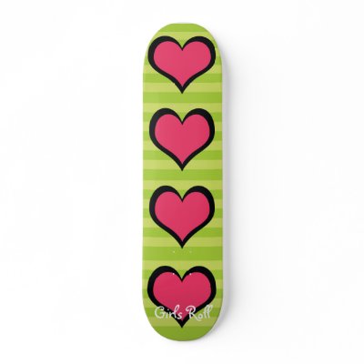 "Girls Roll" Cool Girl Skateboard by jgh96sbc