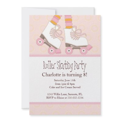 Girls Roller Skating Themed Party Invitations by NanandMimis