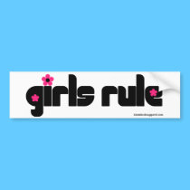Girls Rule bumper sticker bumper stickers