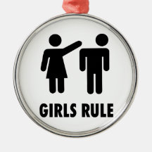 Girls Rule Christmas Ornaments