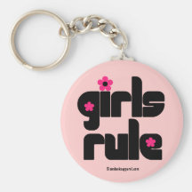 Girls Rule keychain