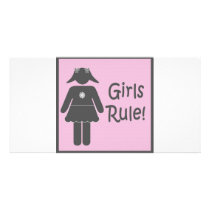 Girls Rule Photo Card