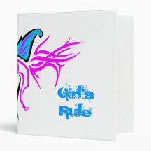 Girl's Rule Vinyl Binders