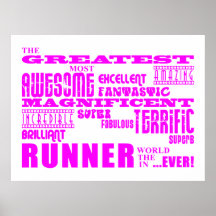 Girls Runners : Pink Greatest Runner Print