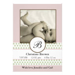 Girls Sage Dots Birth Announcement