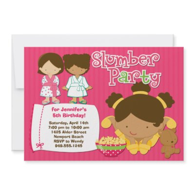 Girls Slumber Party Birthday Invitation by eventfulcards