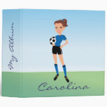Girl's Soccer Player Personalized Binders