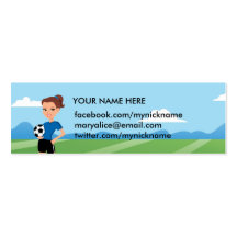 Girl's Soccer Player Personalized Business Card Templates