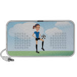 Girl's Soccer Player Personalized Travelling Speakers