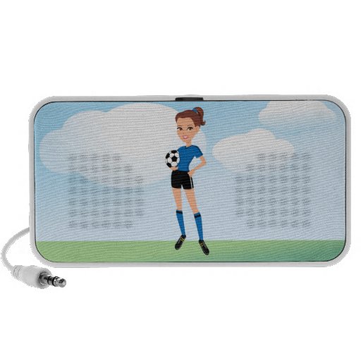 Girl's Soccer Player Personalized Speaker System