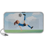 Girl's Soccer Player Portable Speaker
