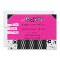 Girl's Stylish Party Invite