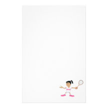Girls Tennis Customized Stationery