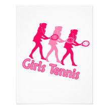 Girls Tennis Pink Custom Announcements