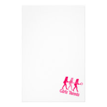 Girls Tennis Pink Customized Stationery