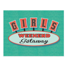 Girls weekend getaway postcard itinerary