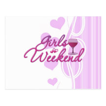 girls weekend night out party bridal wedding fun post cards
