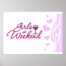 girls weekend night out party bridal wedding fun poster