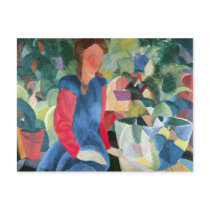 Girls with fish bell by August Macke Postcards