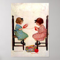 Girls With Yarn - Print