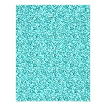 Girly, Aqua Blue Glitter Printed Custom Invitation