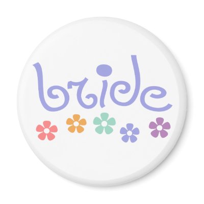 Girly-Cue Bride Fridge Magnet by bridalboutique