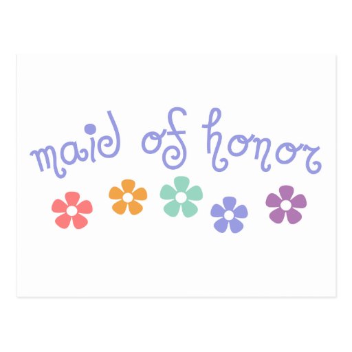 Girly-Cue Maid of Honour Post Card