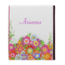 Girly Floral Personalized iPad Case