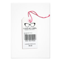 Girly Geek Tag Personalized Invitation
