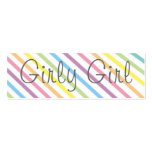 Girly Girl Bookmark Business Cards