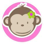 Girly Monkey stickers