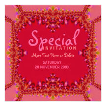 Girly Pink Boudoir Special Party  Invitation