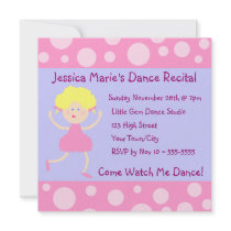 Girly Pink Bubbles Dance Recital