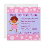 Girly Pink Bubbles Dance Recital invitations