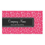 Girly Pink Leopard Salon Business Cards