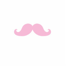 Girly Pink Mustache Acrylic Cut Out