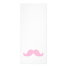 Girly Pink Mustache Custom Invites
