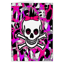 Girly Punk Skull Card