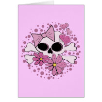 Girly Punk Skull Cards