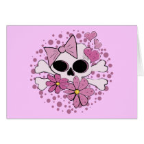 Girly Punk Skull Card