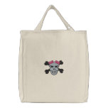 Girly Punk Skull & Crossbones Design Tote Bag