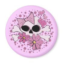 Girly Punk Skull Fridge Magnets