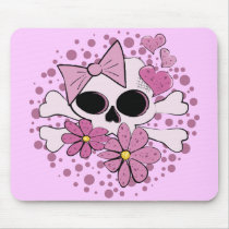 Girly Punk Skull Mouse Pads