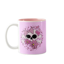 Girly Punk Skull Coffee Mugs