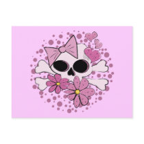 Girly Punk Skull Post Cards